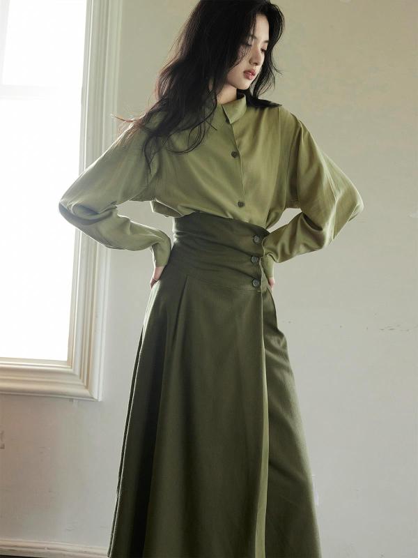 ワンピース レディース 女性用 ウエストマーク ウエストシェイプ ドレス セットアップ ツーピース スカ..