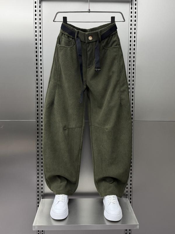 ・フィット: ルーズ・パンツスタイル: ストレート・ディテール: パッチワーク・ウエストタイプ: ミッドウエスト・加工: プリーツ・前立て: ボタン・スタイル: カジュアル・主な素材: スパンデックス・適用シーン: デイリー・アイテム: カ...