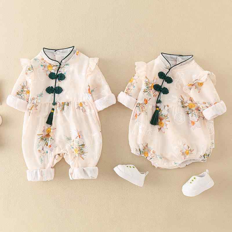 ・スタイル: プリンセス・主な素材: 綿クラス・アイテムタイプ: ロンパース・袖丈: 長袖・開閉部: プルオーバー・参考身長: 66cm、73cm、80cm、90cm、100cm