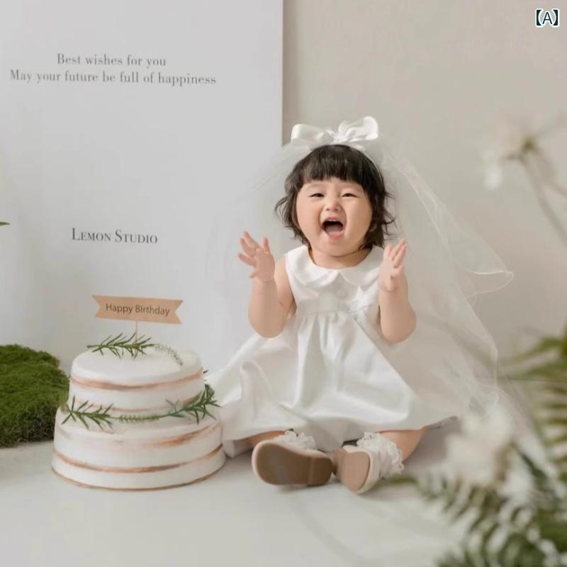 ワンピース 女の子 ベビー 1歳 誕生日 結婚式 フラワーガール 発表会 お呼ばれ フォーマル 記念撮影 プ..