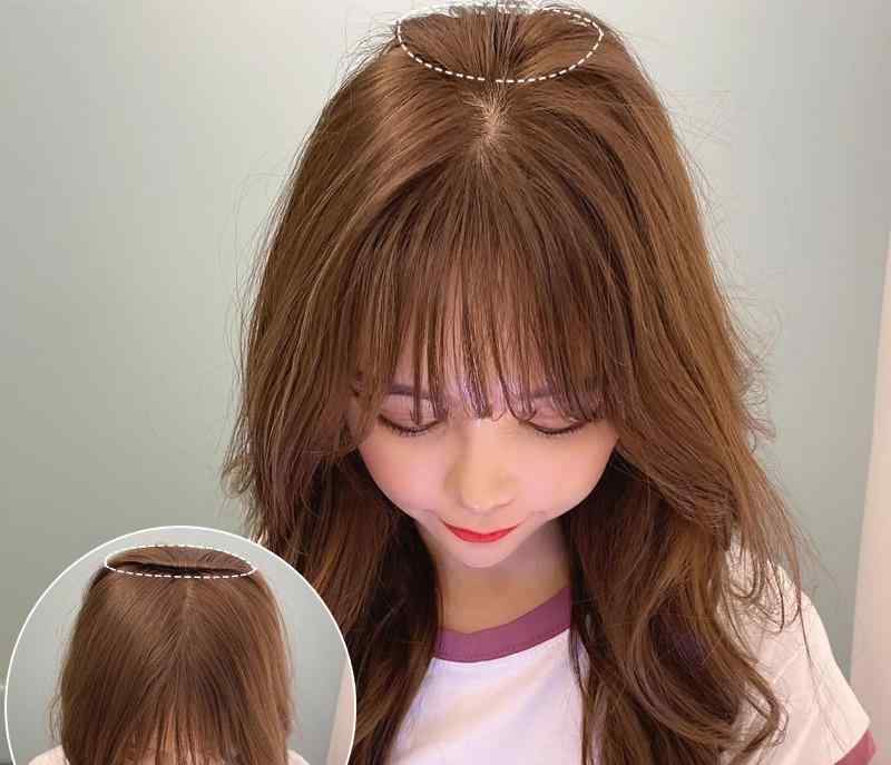 ヘアピース レディース 頭頂部 ボリュームアップ つむじ隠し 薄毛カバー ふんわり 自然な仕上がり 根元立ち上げ 増毛 簡単装着 耐熱ファイバー ブラック ブラウン アッシュ系