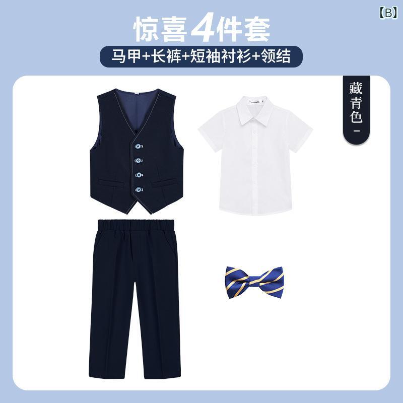 キッズ 男の子 スーツ セットアップ フォーマル 礼服 結婚式 発表会 誕生日 記念日 ベビー 男児 小学生 中学生 ポリエステル ポリウレタン 伸縮性 ネイビー グレー ブルー