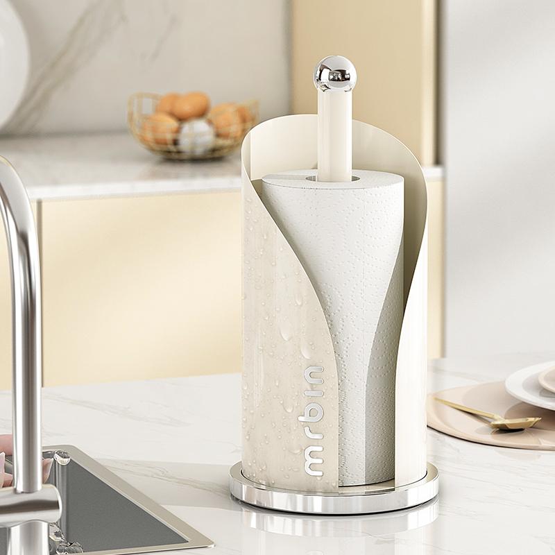 キッチンペーパーホルダー ロールペーパー ラップ ナプキンスタンド 卓上 縦型 キッチン収納 ステンレ..