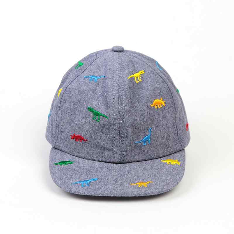 帽子 ベビー キッズ 男の子 恐竜柄 デニム キャップ ベースボールキャップ 日よけ UVカット 紫外線対策..