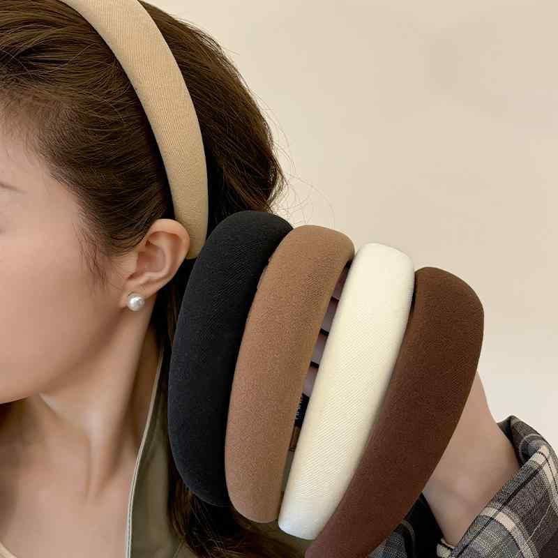 ヘアバンド レディース 女性用 カチューシャ ミラードブラウン ダークブラウン 幅広 ワイド スポンジ ..