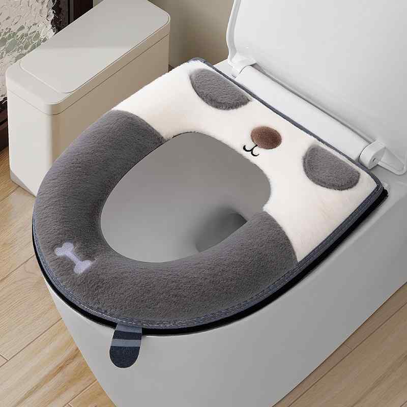 便座カバー キャラクター かわいい 厚手 家庭用 オールシーズン対応 洗える 繰り返し使える 持ち手付き..