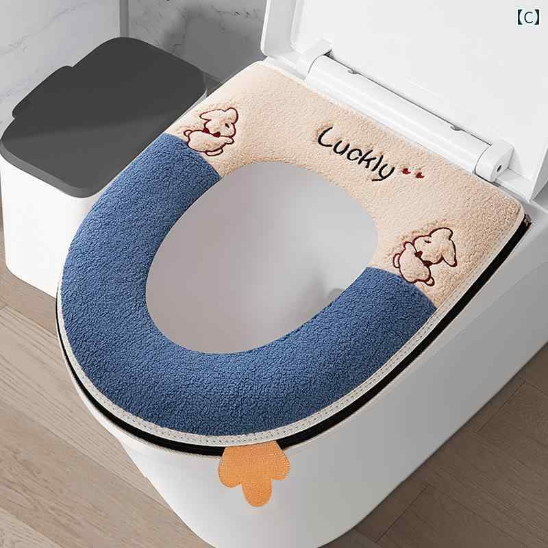 便座カバー トイレカバー クッション マット 家庭用 防水 冬 厚手 極厚 保温 暖か...