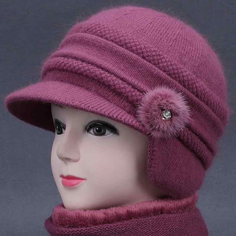 ・対象年齢層: 35-39歳、40-59歳、60歳以上・主な素材: ラビットウール混・サイズ: フリーサイズ（伸縮性あり）・スタイル: エレガント・対象: 女性・ディテール: 無地・カラー展開: ライトパープル、テラコッタ、カーキ、ワインレ...