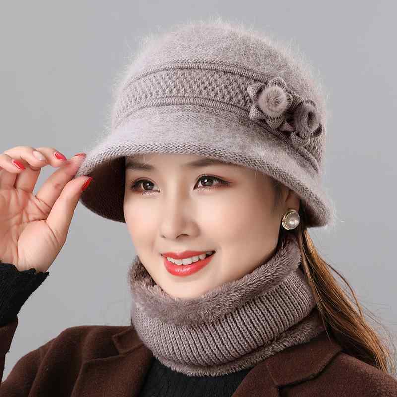 For Women - ["ニット帽 レディース ミセス 裏起毛 厚手 暖かい 防寒 混紡 おしゃれ エレガント クロッシェ風 上品 お出かけ 旅行 秋冬 タロ 赤茶 濃紫 カーキ グレー ワインレッド", "ニット帽 レディース ミセス 裏起毛 厚手 暖かい 防