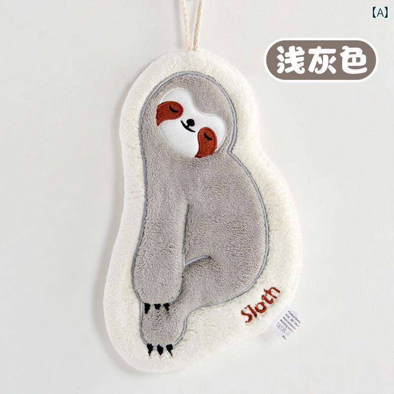 ハンドタオル キッズ かわいい キャラクター 吊り下げ 厚手 吸水性抜群 毛落ちにくい 手拭きタオル キ..