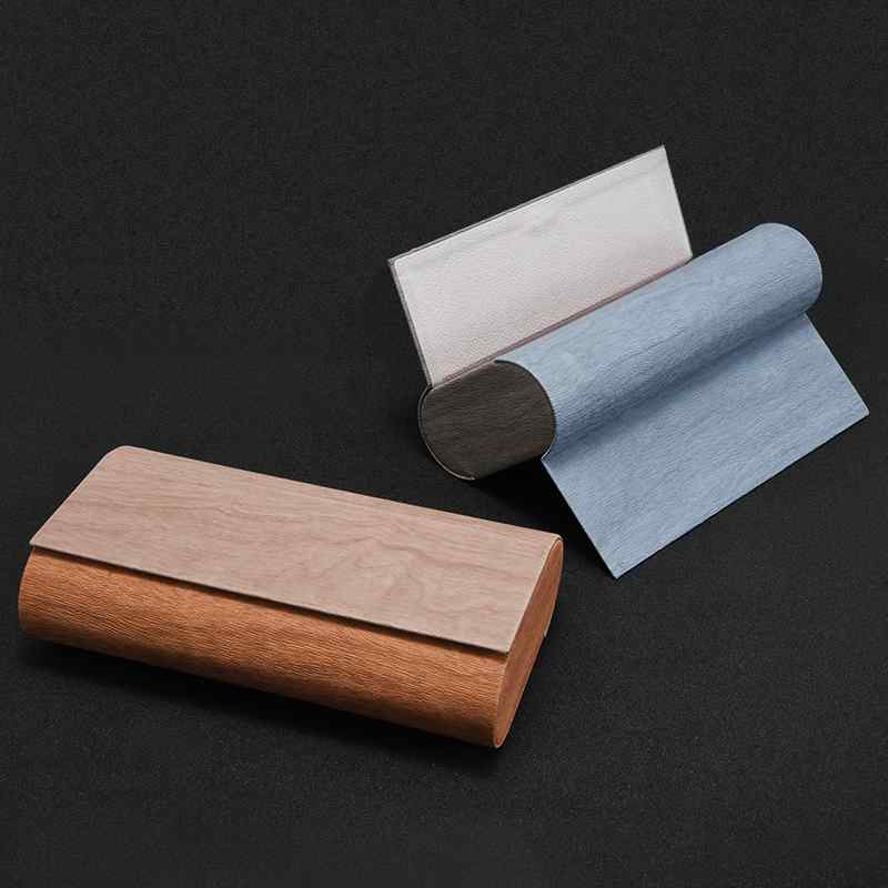 ケース メンズ 男性用 レトロ 木目調 2段式 多収納 耐衝撃 携帯用 ポータブル サングラス メガネ 眼鏡 ..