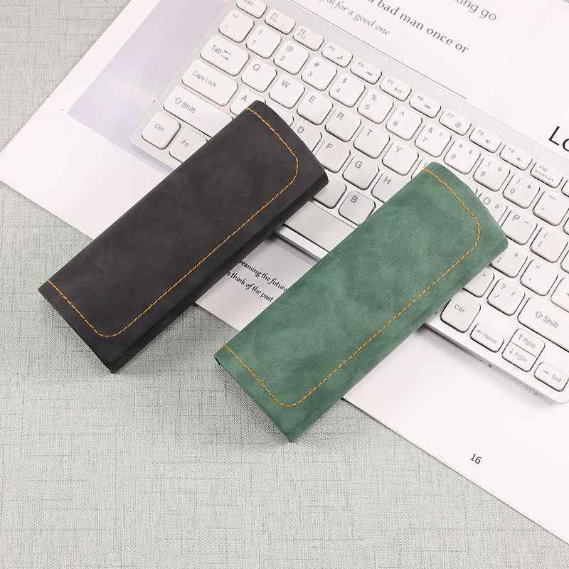 メガネケース レトロ ヴィンテージ風 シンプル サングラス 老眼鏡用 収納ポーチ マグネット式 自動開閉..