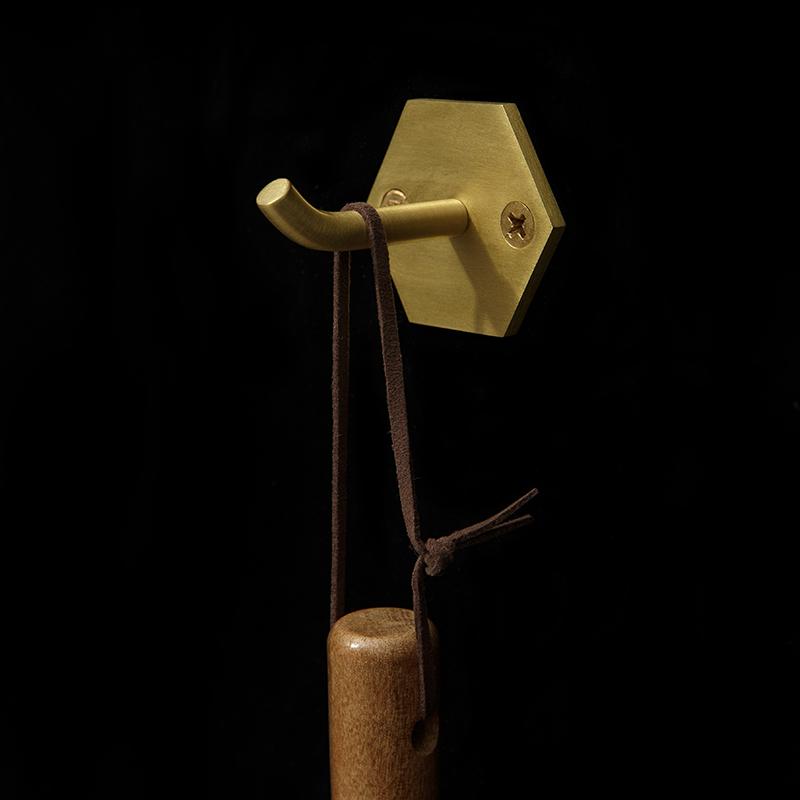 フック 真鍮 ブラス シングル ダブル 壁掛け ウォールフック 円形 六角形 星形 ニャンコ 玄関 トイレ ..