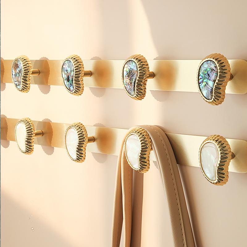 フック フレンチヨーロピアン スタイル 真鍮 ブラス 貝殻 シェル クリエイティブ ユニーク 壁掛け ウォ..