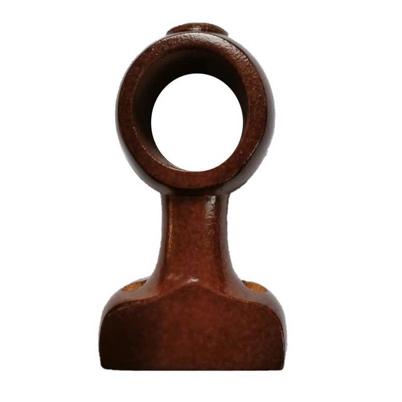 カーテンロッドブラケット カーテンレール 木製 無垢材 ローマンタイプ 部品 シングル ベース 固定金具..