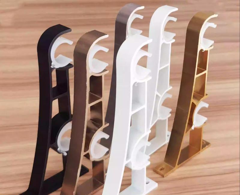 カーテンロッドブラケット カーテン アンティーク調 ホルダー 厚手 アルミ合金製 固定ベース フック 天..