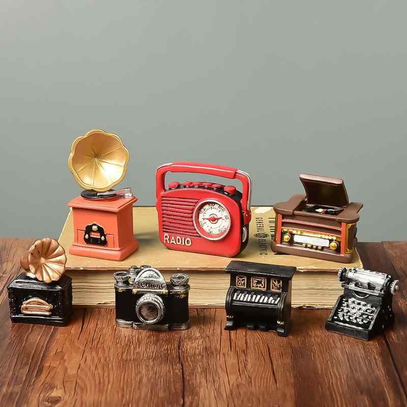 レトロ 雑貨 おしゃれ 置物 アンティーク調 樹脂 ミニチュア 模型 フィギュア 写真 撮影 小物 ディスプ..