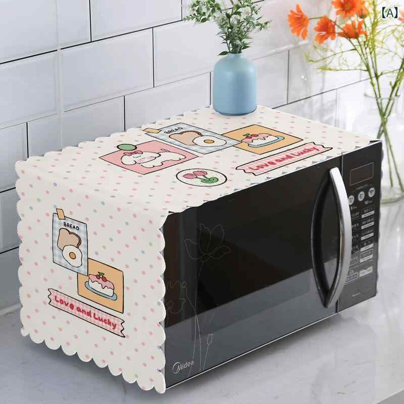 電子レンジカバー 防塵 防水 防油 全面覆い ほこりよけ オーブン対応 北欧風 かわいい おしゃれ カート..