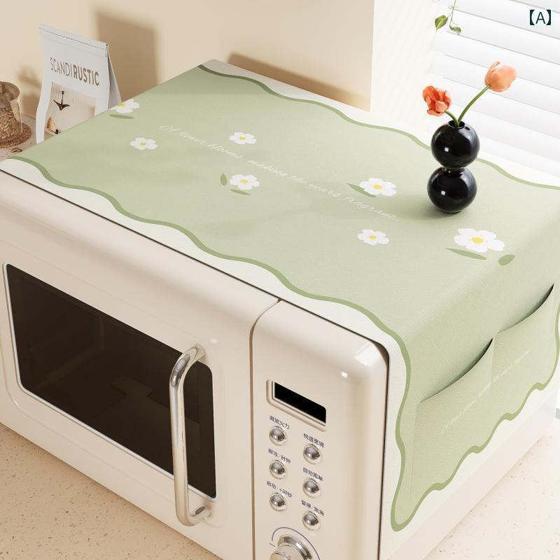 楽天フロントップ楽天市場店家電 防塵カバー 電子レンジ オーブン 冷蔵庫 洗濯機 兼用 布製 コットン リネン 保護シート 目隠し ホコリよけ 汚れ防止 シンプル モダン 花柄
