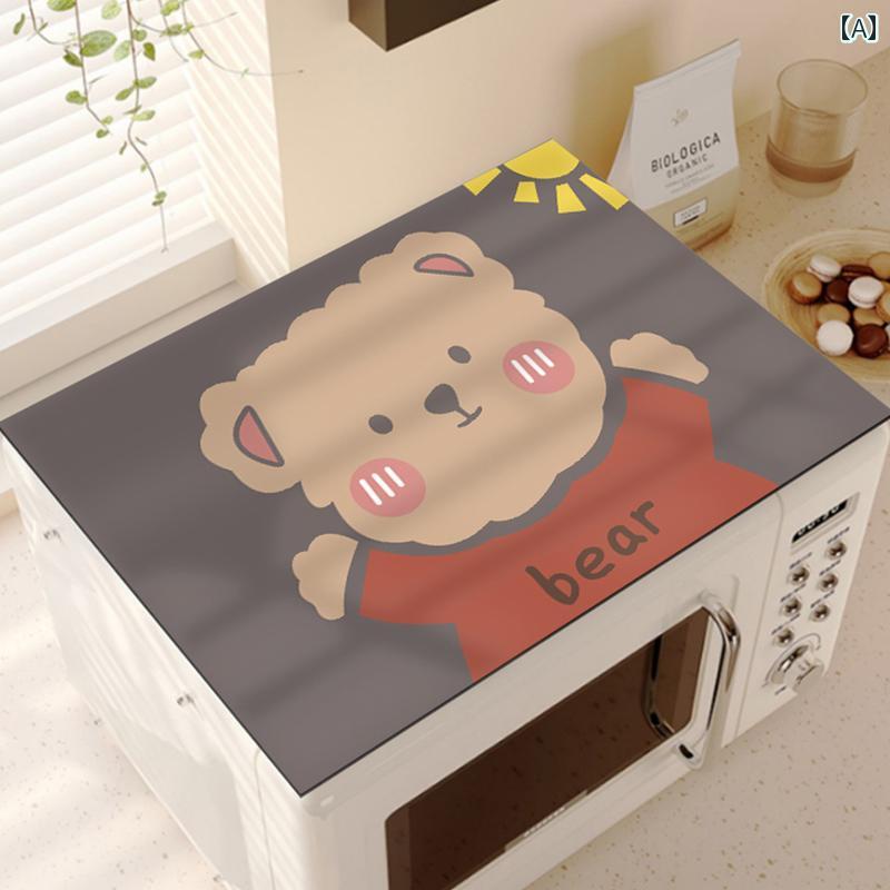 家電カバー 電子レンジ オーブン 洗濯機 冷蔵庫上 保護マット 防水 防油 防塵 日よけ 目隠し 汚れ防止 キズ防止 はっ水加工 シンプル モダン おしゃれ マルチクロス