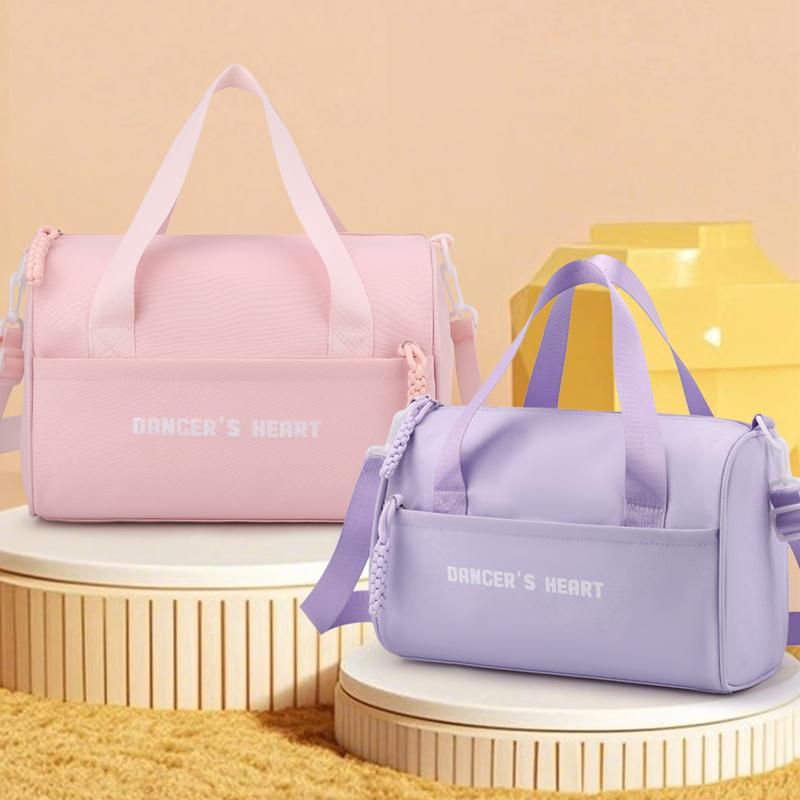 ダンスバッグ バレエ キッズ 女の子 習い事 レッスン ワンショルダー 斜め掛け 手提げ 練習着 収納 ア..