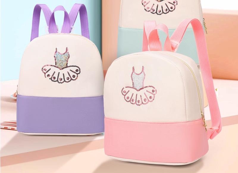 ダンスバッグ リュック 女の子 キッズ バレエ レッスン かわいい 大容量 収納 習い事 ナイロン カジュ..