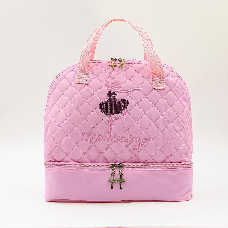 ダンスバッグ リュックサック 女の子 子供 バレエ 習い事 大容量 かわいい 刺繍 手提げ レッスン ピン..