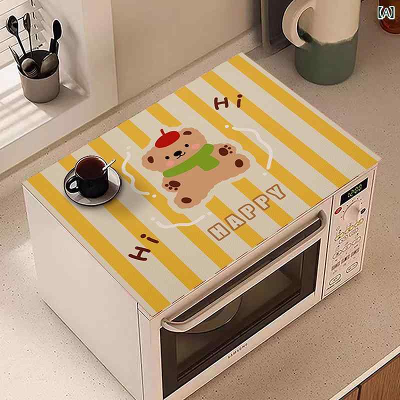 楽天フロントップ楽天市場店家電カバー 電子レンジ オーブン 洗濯機 冷蔵庫用 マット シート 防水 防油 防塵 遮光 シンプル モダン キッチン 台所 食卓 カウンター 多機能