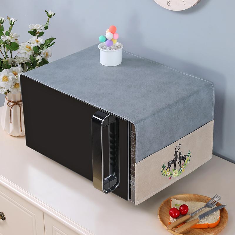 電子レンジカバー オーブンカバー 防塵 防油 フルカバー 布製 防水 滑り止め 北欧 シンプル モダン お..