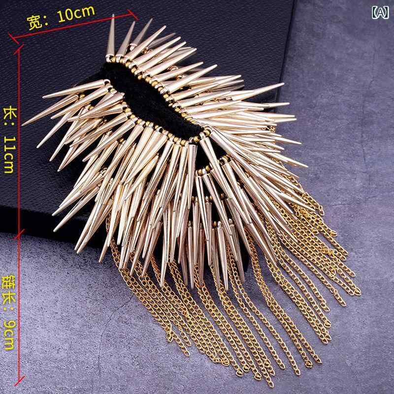 肩章 ブローチ 男の子 女の子 スーツ フォーマル エポレット キラキラ ラインストーン フリンジ タッセ..