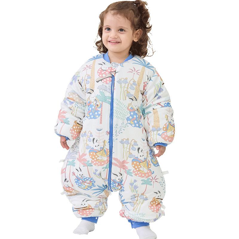 スリーパー ベビー キッズ 新生児 男の子 女の子 春秋冬 恒温 温度調節 保温 分離型 足付き 足カバー取..