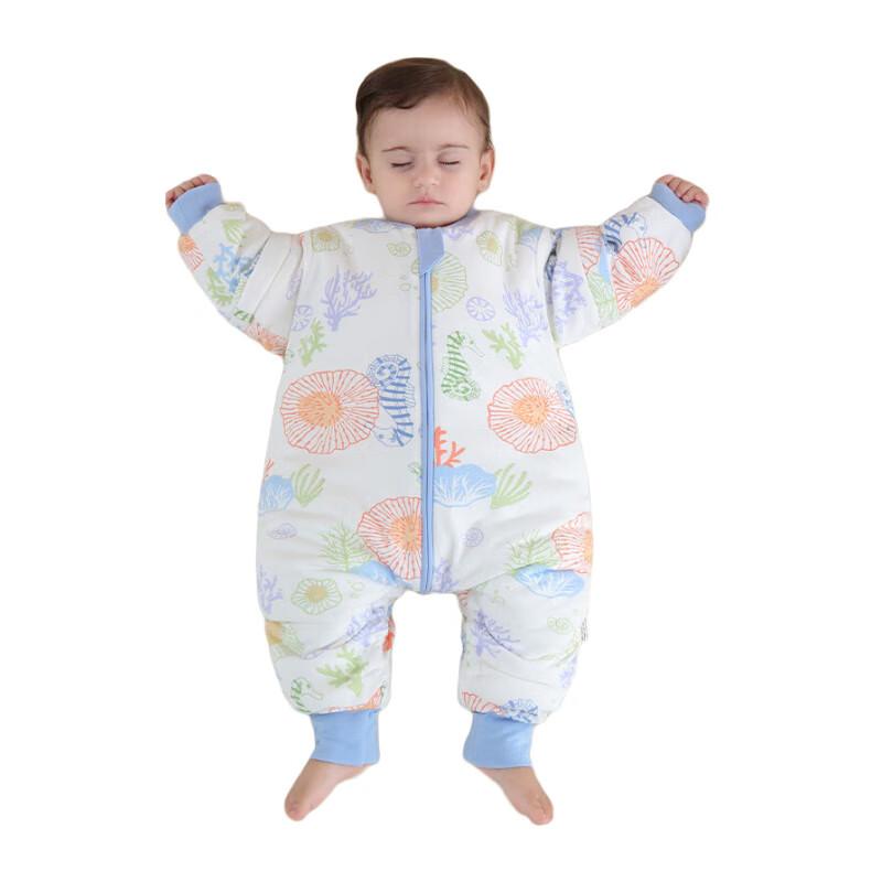 スリーパー ベビー キッズ 男の子 女の子 足つき コットン 綿 恒温 温度調整 寝冷え防止 ずり落ち防止 ..