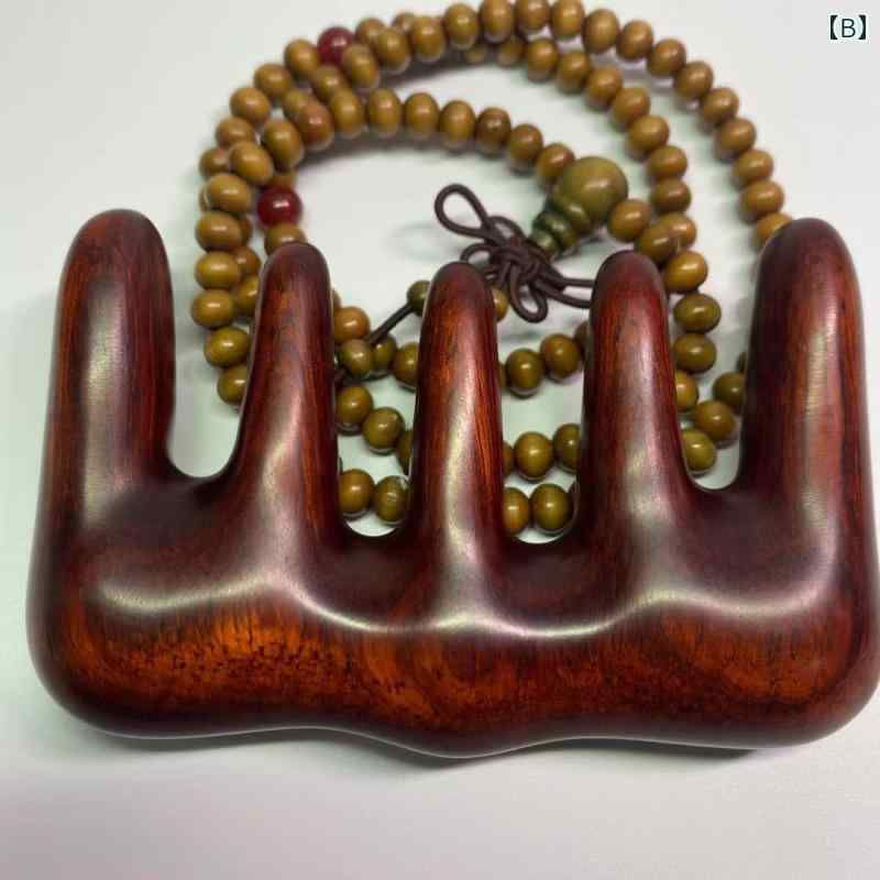 櫛 レディース 紫檀 白檀 木製 ヘッドマッサージブラシ 静電気防止 大歯 広歯 マッサージ くし 頭皮ケア 抜け毛対策 スカルプ 血行促進 ナチュラル リフレッシュ