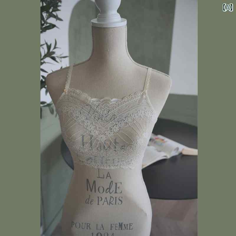 キャミソール レディース ベージュ レース インナー 透け防止 薄手 軽量 ショート丈 フェミニン ロマン..