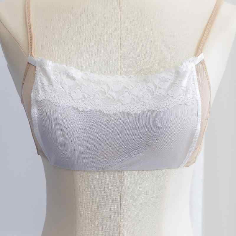 インナー レディース レーヨン チューブトップ ベアトップ 一体型 胸パッド 胸元カバー 透け防止 薄型 ..