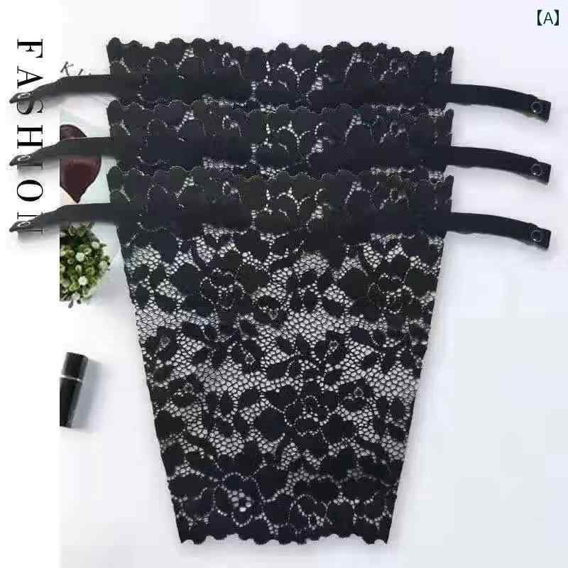 ブラジャーカバー レディース 透け防止 胸元カバー 薄手 軽量 レース インナー ローネック 目立たない ..