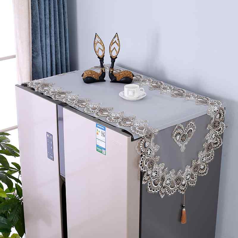 冷蔵庫カバー 洗濯機カバー 多用途 防塵クロス 目隠し 両開き 片開き ドア対応 ヨーロッパ風 韓国 エレ..