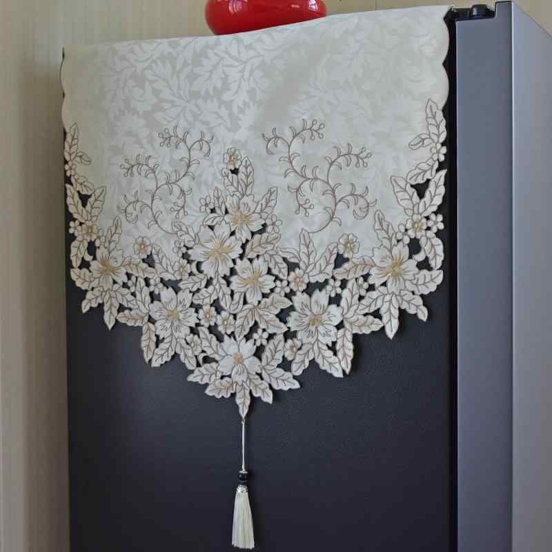 家電カバー 冷蔵庫カバー 洗濯機カバー 両開き 片開き ドア対応 防塵 ほこりよけ 布製 ファブリック 刺..