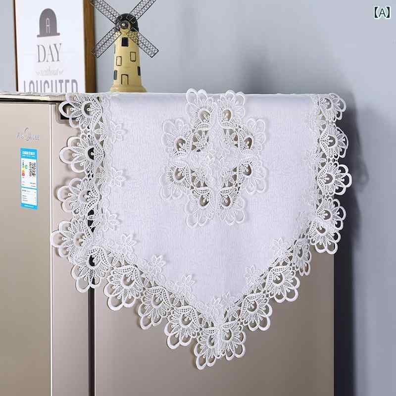 マルチカバー 欧風 ヨーロピアン レース 刺繍 冷蔵庫 洗濯機 ダイニングテーブル テレビ台 目隠し 防塵..