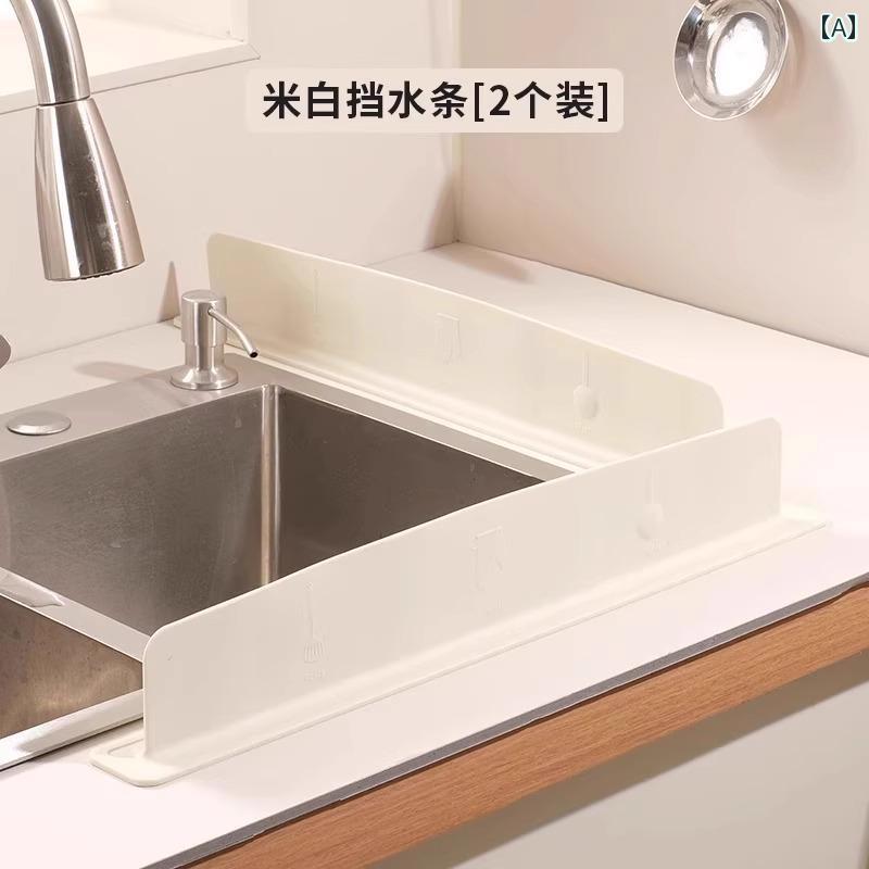 シンクガード 家庭用 キッチン シンク 洗面台 水はねガード シリコン製 吸盤 防水 飛び散り防止 水切り..