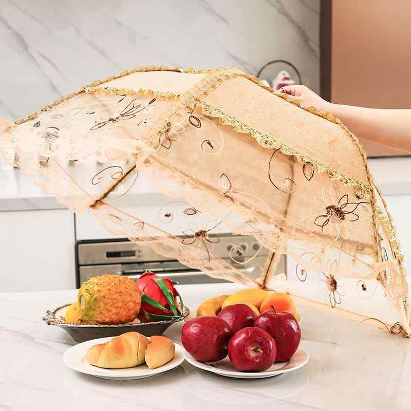 食品カバー 折りたたみ式 フードカバー 食卓カバー 虫よけ ハエよけ ドーム型 メッシュ 残り物カバー ..