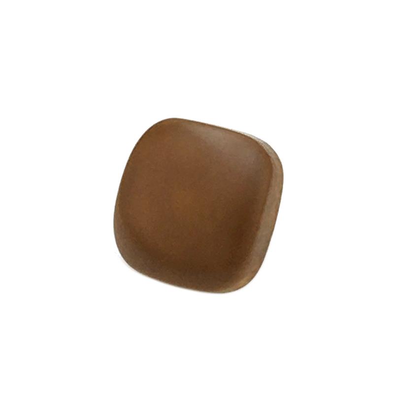 ボタン レディース 木製 ウッド 正方形 スクエア ニットカーディガン ブラウス シャツ アウター用 暗赤..