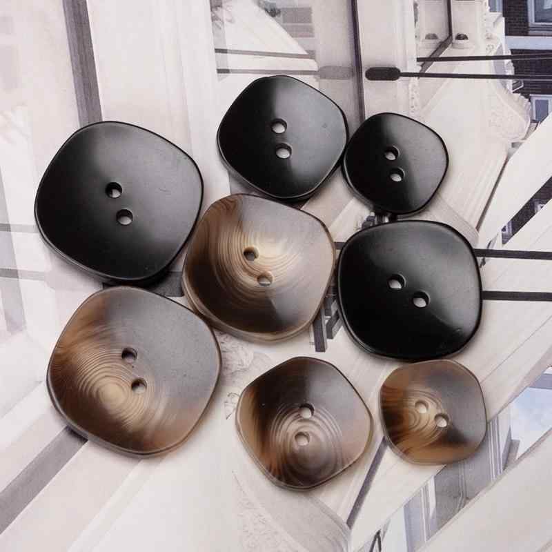 ボタン レディース 冬 秋冬 コート トレンチコート アウター ジャケット スーツ用 上品 シック 丸型 ラウンド 樹脂 レトロ ボタン 飾りボタン 交換用 釦 ブラック ブラウン