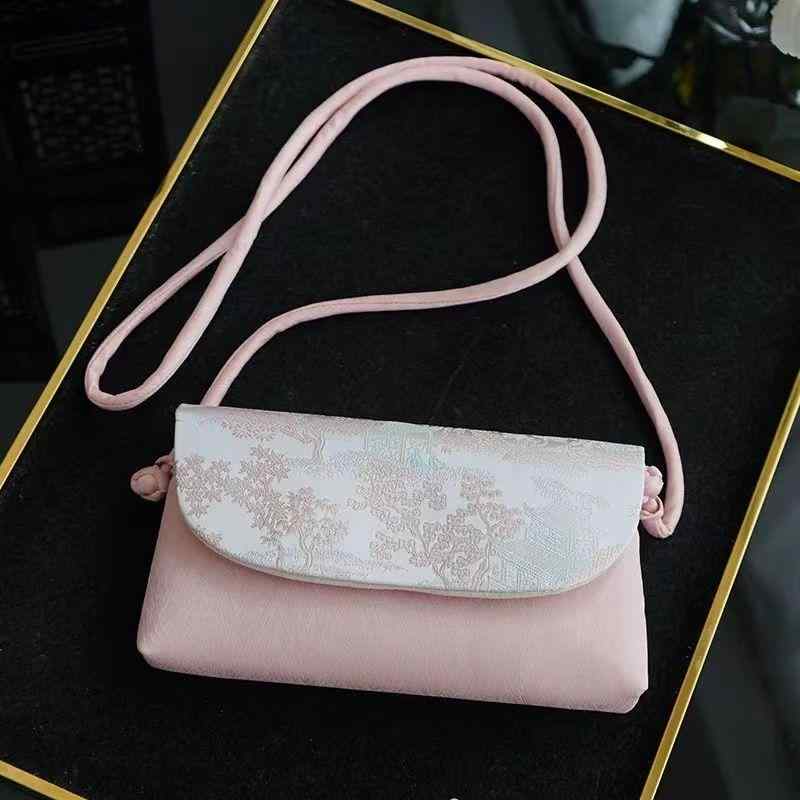 楽天フロントップ楽天市場店バッグ メンズ レディース 宋錦 刺繍 民族風 クラッチ ミニバッグ 斜めがけバッグ スマホ収納 スタイリッシュ 万能 スクエア型 カジュアル デイリーユース