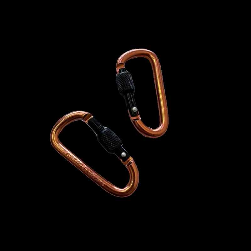 カラビナ メンズ レディース アウトドア 登山 キャンプ アルミ合金 小型 軽量 D型 紛失防止 クイックリリース バックパック 外付けフック キーホルダー キ...