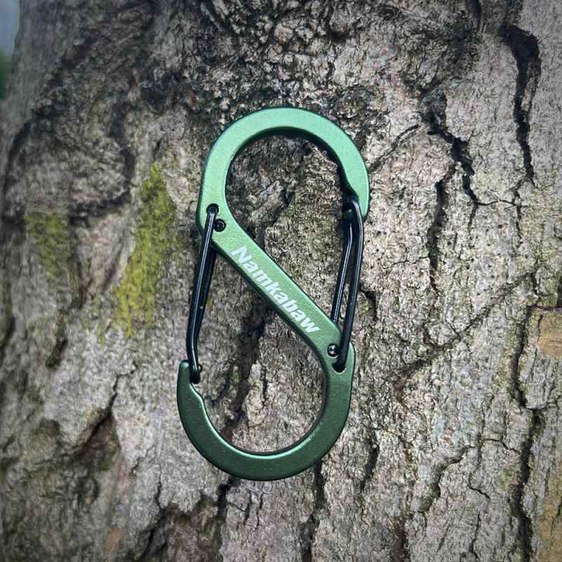 カラビナ メンズ レディース アルミ合金製 S字フック 8の字フック 登山用 キーホルダー 鍵 バッグ用 帽子連結 軽量 アウトドア キャンプ
