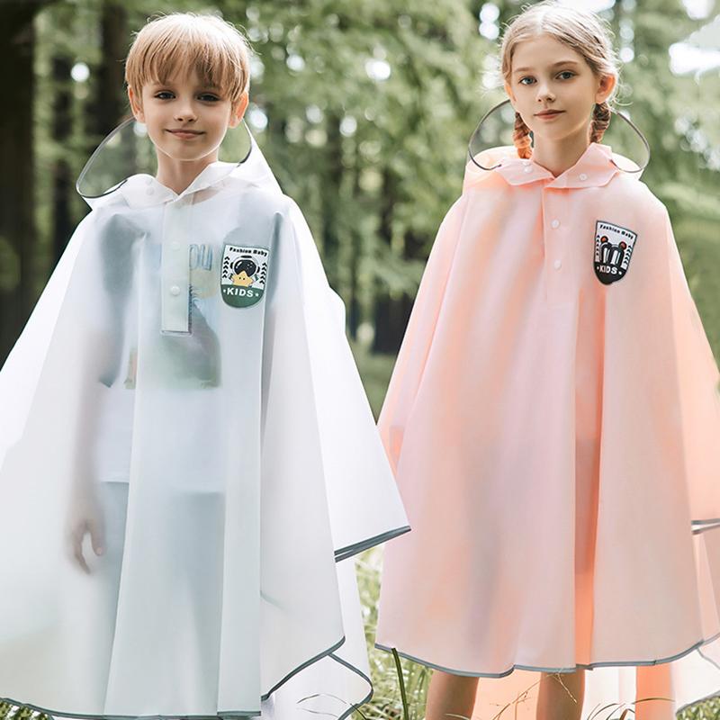 レインポンチョ キッズ 男の子 女の子 小中学生 通学 自転車 サイクリング 電動自転車 雨具 防水 厚手 ..