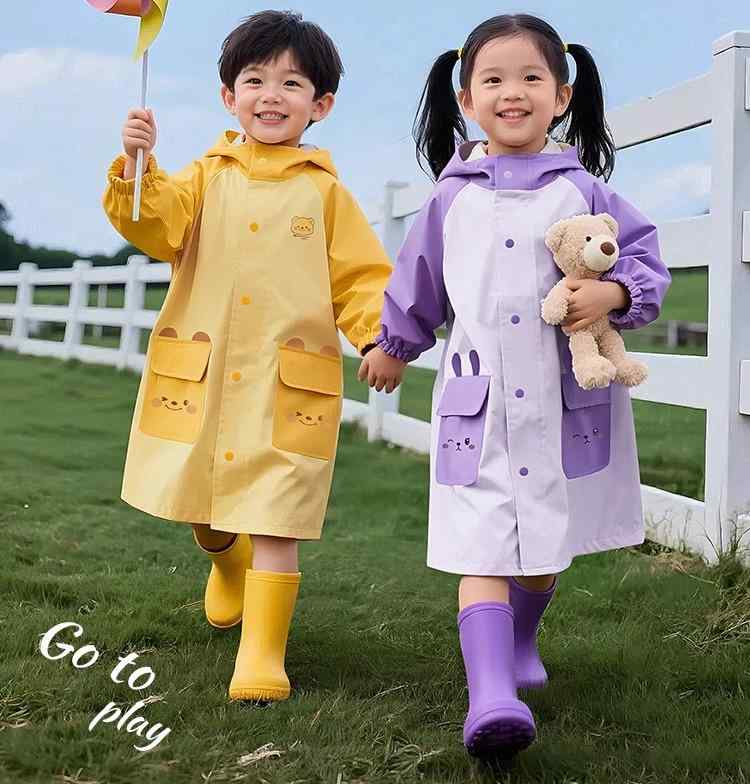 レインコート ベビー キッズ 男の子 女の子 幼稚園 保育園 小学生 通園 通学 一体型 レインポンチョ 防風 豪雨対策 つば広フード ランドセル対応 リュック...