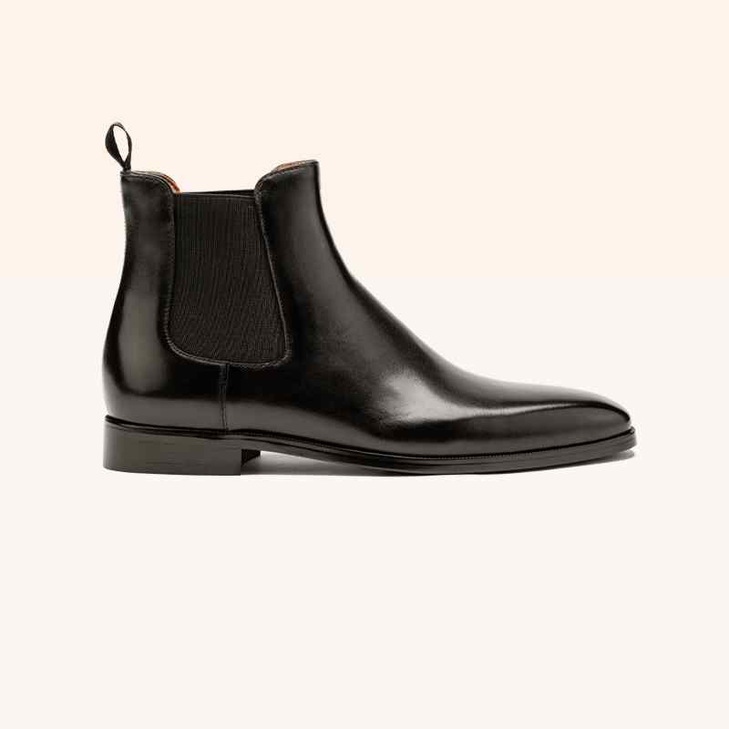 ブーツ メンズ チェルシーブーツ スリッポン ミドル丈 スクエアトゥ 本革 牛革 レザー ビジネス ビジネスカジュアル 英国風 プレーン 保温性 ローヒール フラットヒール ラバーソール 擦り色加工 秋冬 黒 ダークブラウン ブラウン