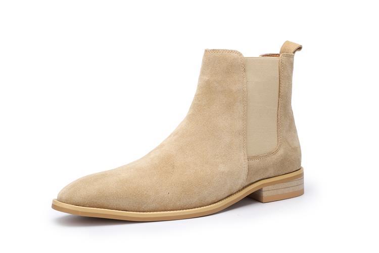 ブーツ メンズ チェルシーブーツ ショートブーツ 本革 スエード レザー ポインテッドトゥ 低ヒール 通気性 カジュアル ビジネス 通勤 ブリティッシュ 欧米風 秋冬 黒 ベージュ ブラウン